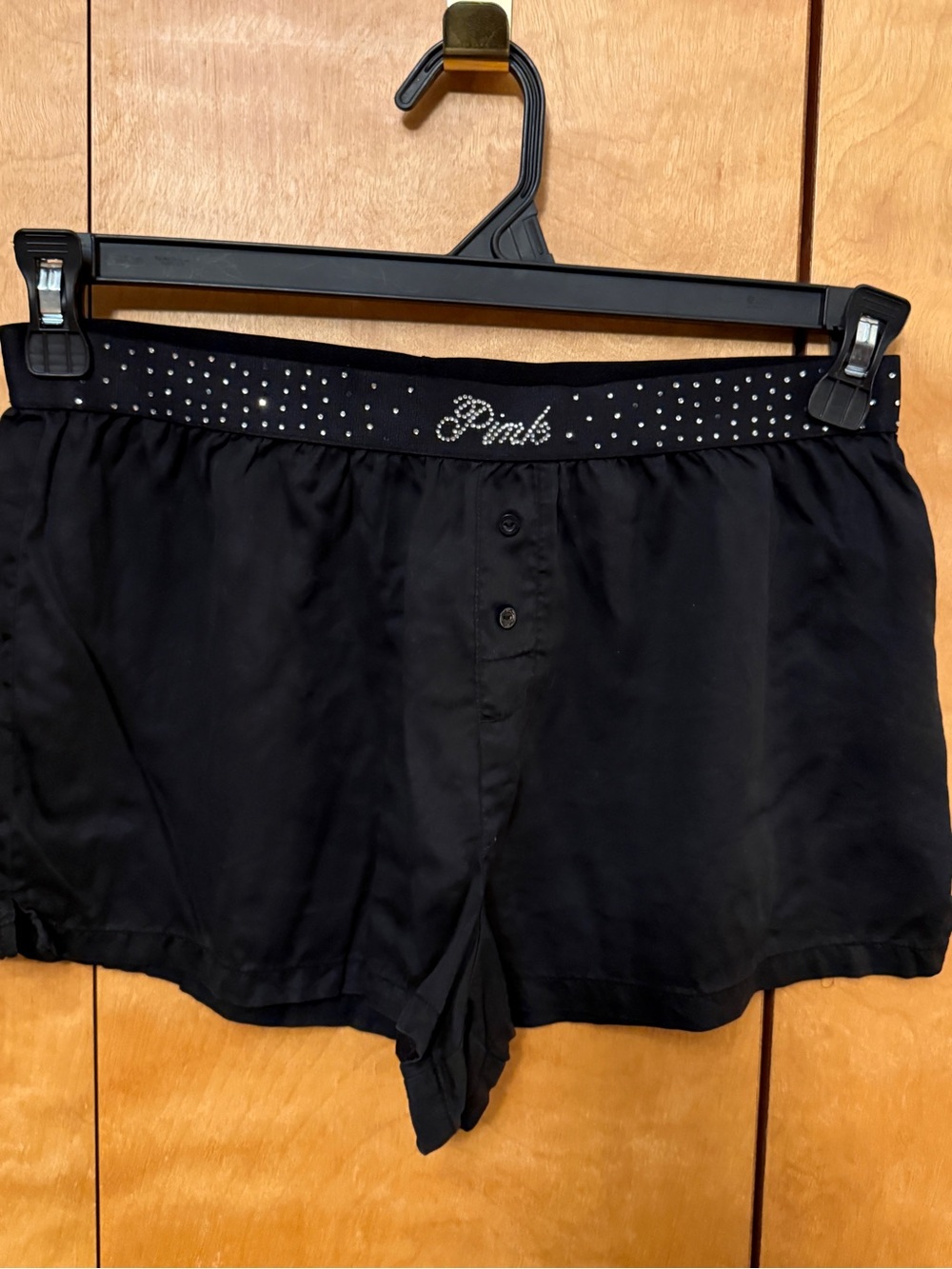 PINK Victoria's Secret Embellished Black Sleep Shorts size medium